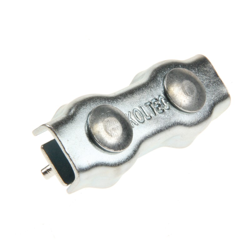 Raccordement double, galvanisé pour corde jusque 8 mm